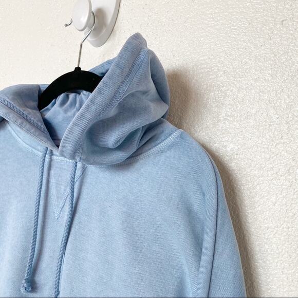 NWT BDG Slouchy Cropped Hoodie Dusty Blue Size Small - Picture 3 of 12